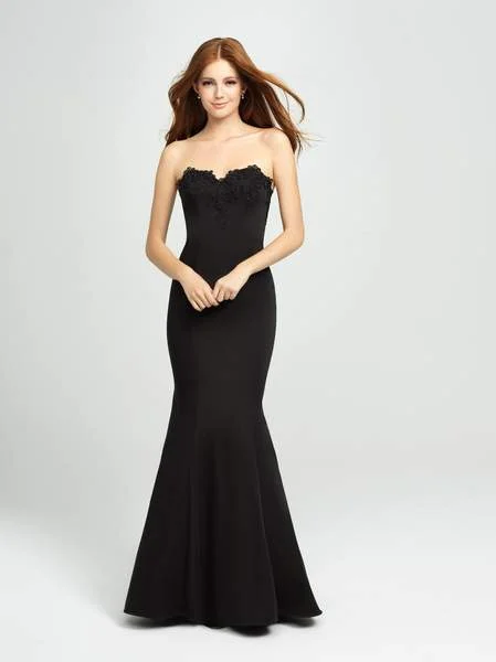 Madison James - Ruffled Drape Strapless Sweetheart Mermaid Gown 19-172