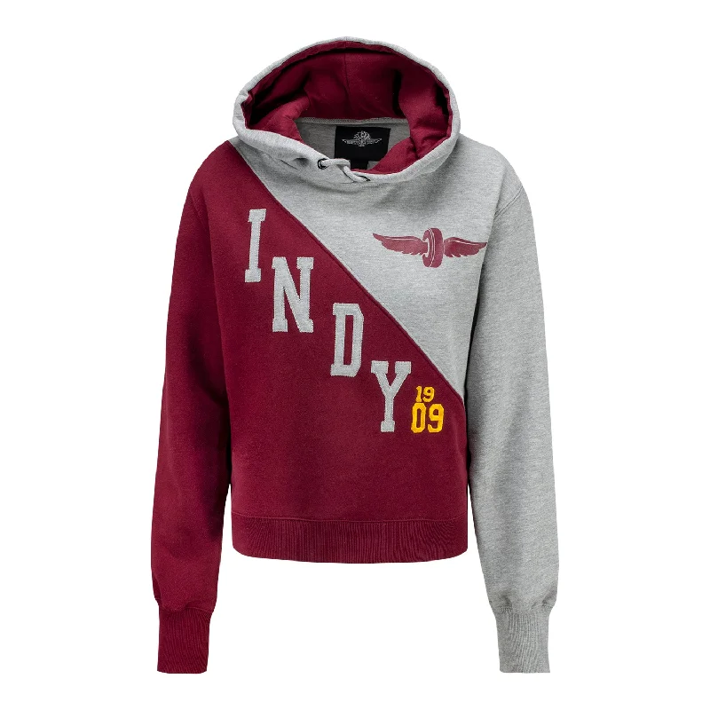 Indy 500 Ladies Cropped Colorblock Hoodie