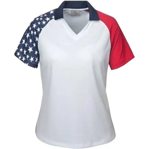 Women's Made in USA Patriotic Tech Polo Shirt