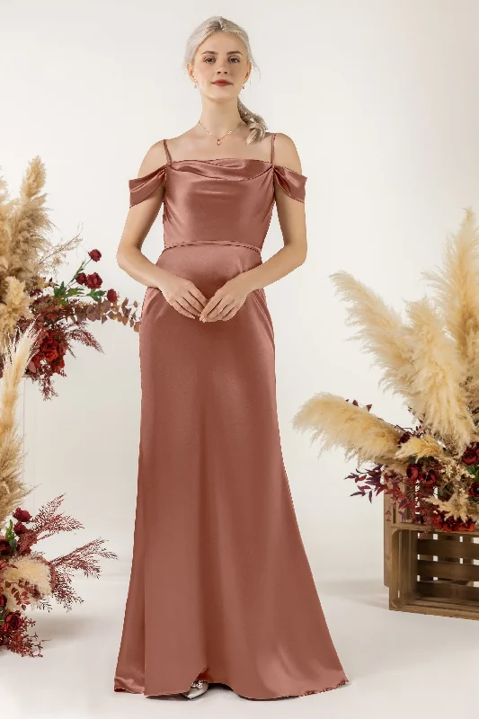 Trumpet Luxe Satin Bridesmaid Dress Formal Dresses CB0509