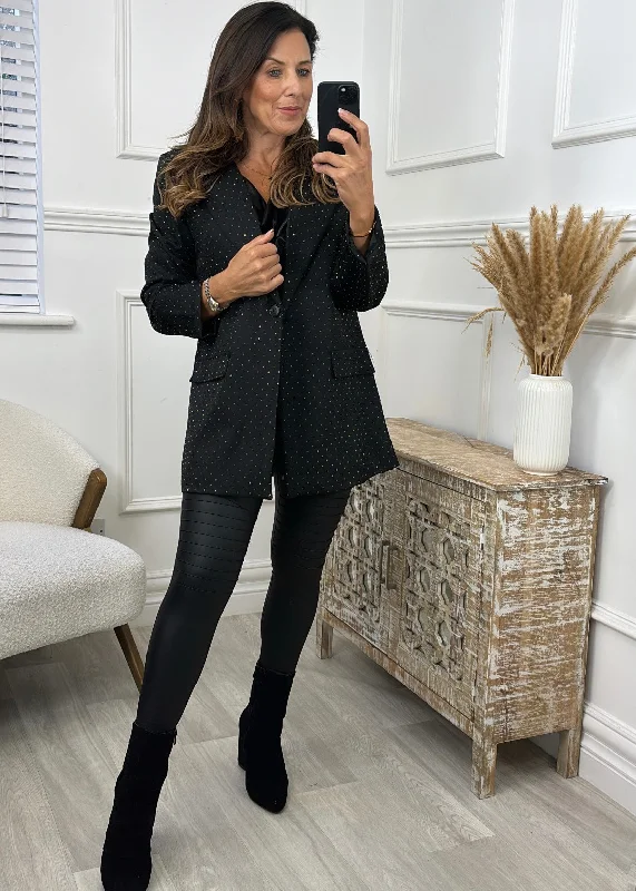 Simone Black Sparkle Blazer