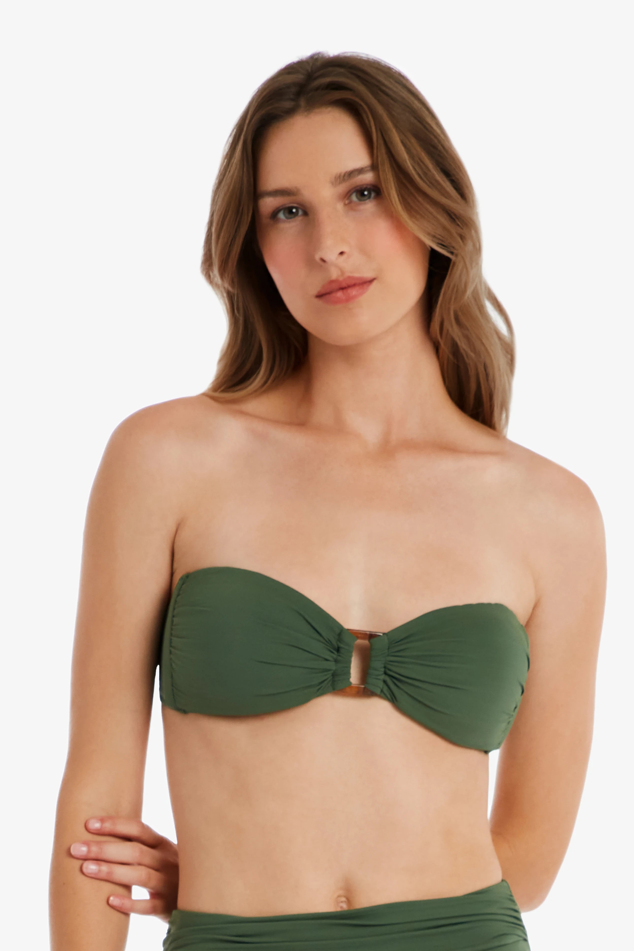 Tortoise Bandeau Bra  |  Textured Fatigue