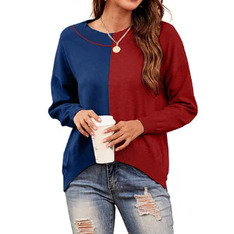 Color Matching Wholesale Irregular Base Sweater For Women