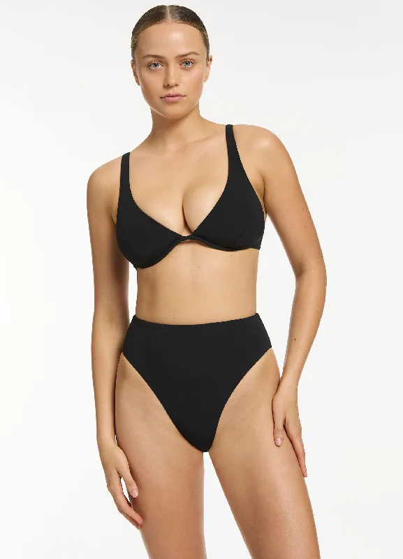 Jetset D-DD Underwire Triangle Bikini Top - Black