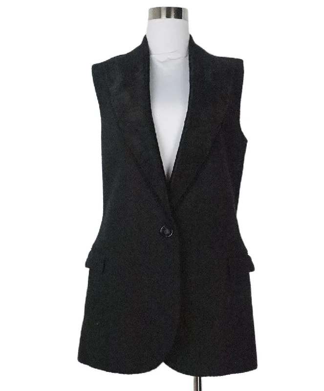 Lanvin Black Cotton Vest sz 6