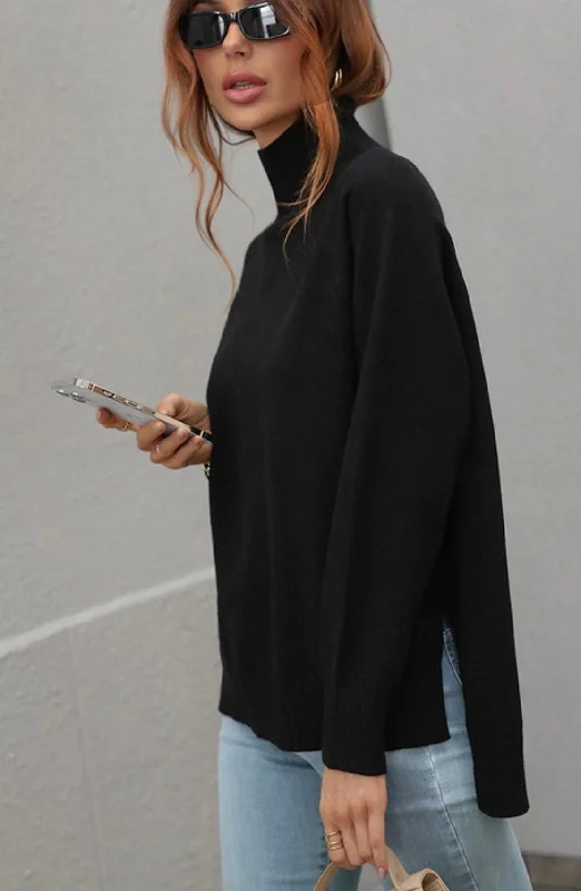 Black High Low Sweater