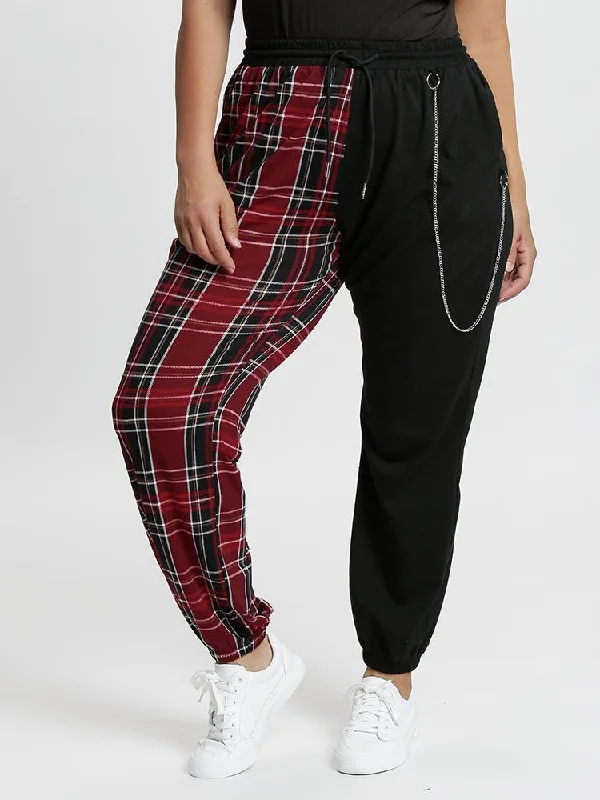 Contrast Tartan Pants