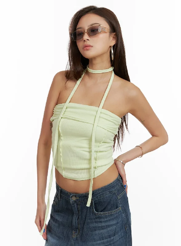 Summer Pastel Tube Top with Thin Scarf Set CY431