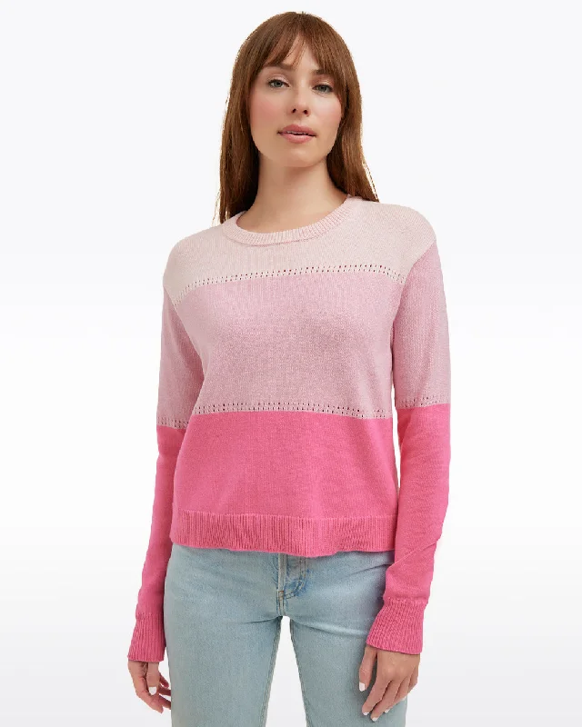 Colorblock Crewneck Sweater