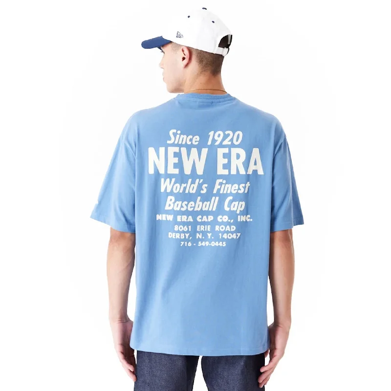 New Era Graphic Blue Oversized T-Shirt