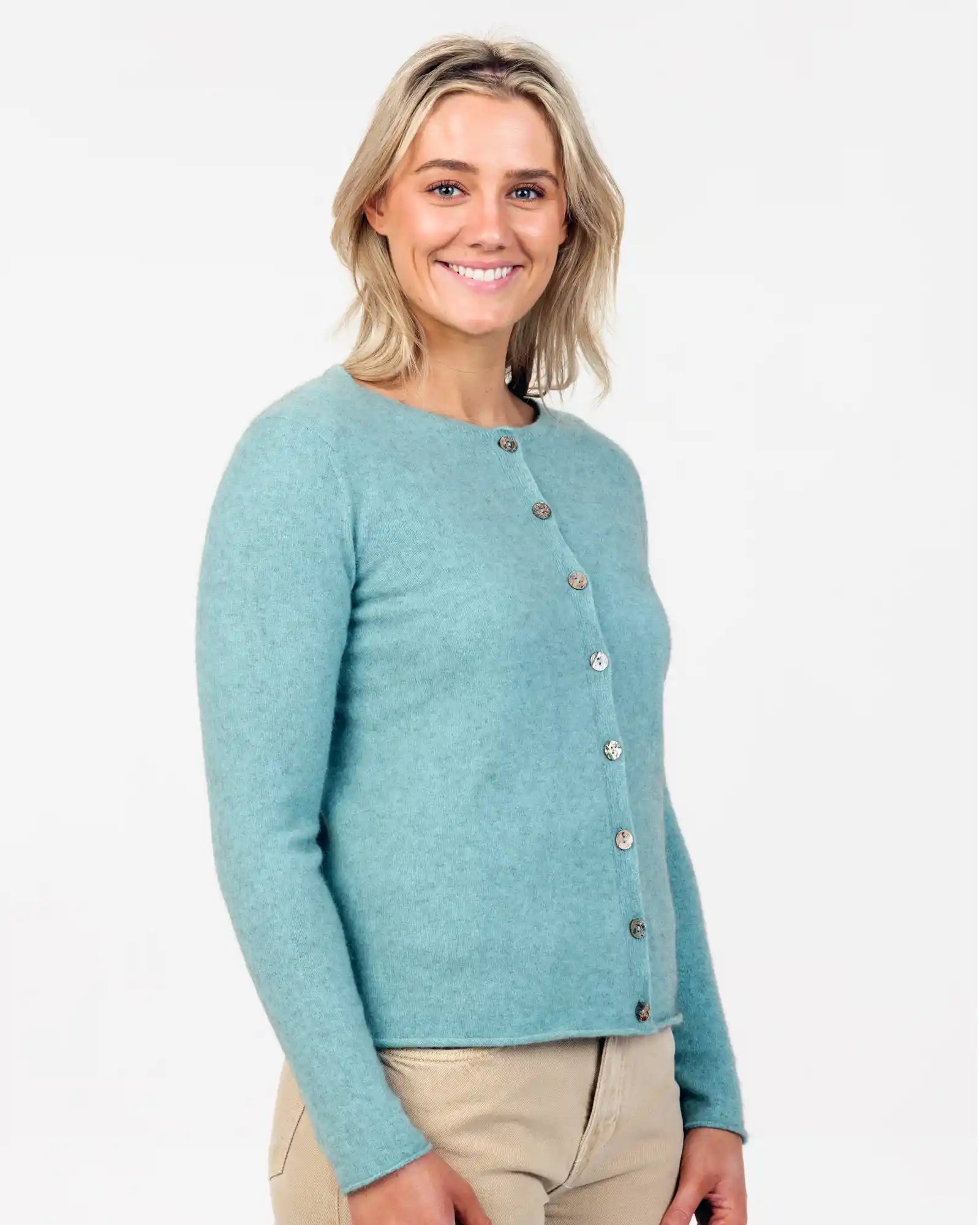 Topaz Women's Paua Button Cardigan - NB872