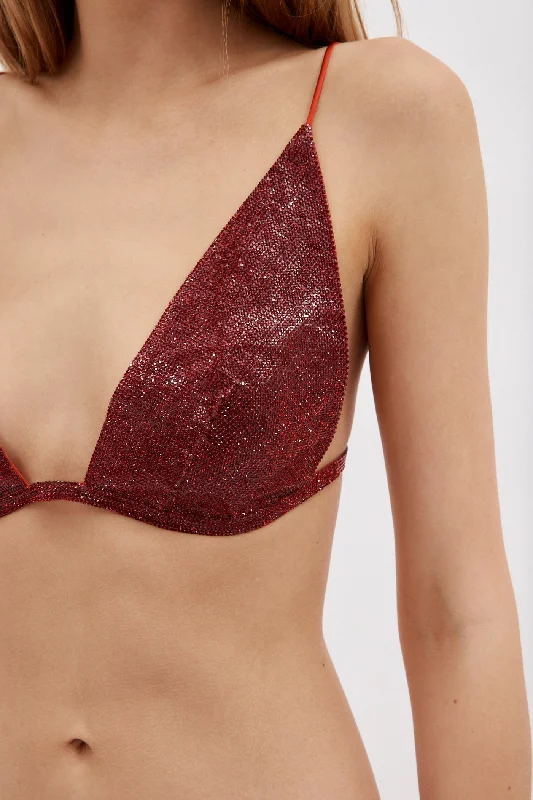 Triangle Ruby Red Bra