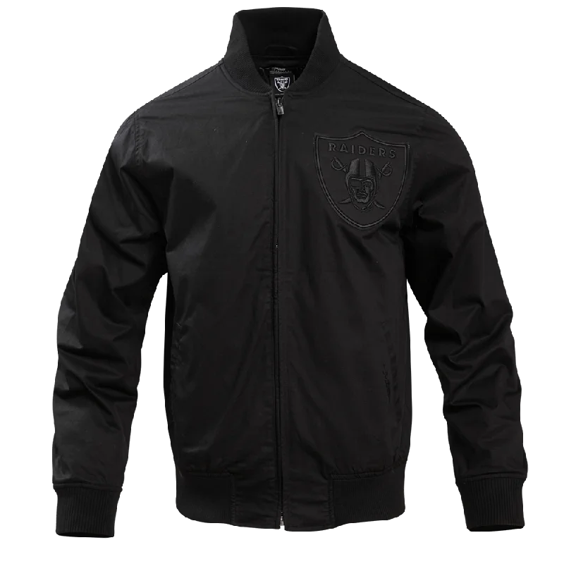 NFL LAS VEGAS RAIDERS NEUTRAL MEN'S TWILL JACKET (BLACK)