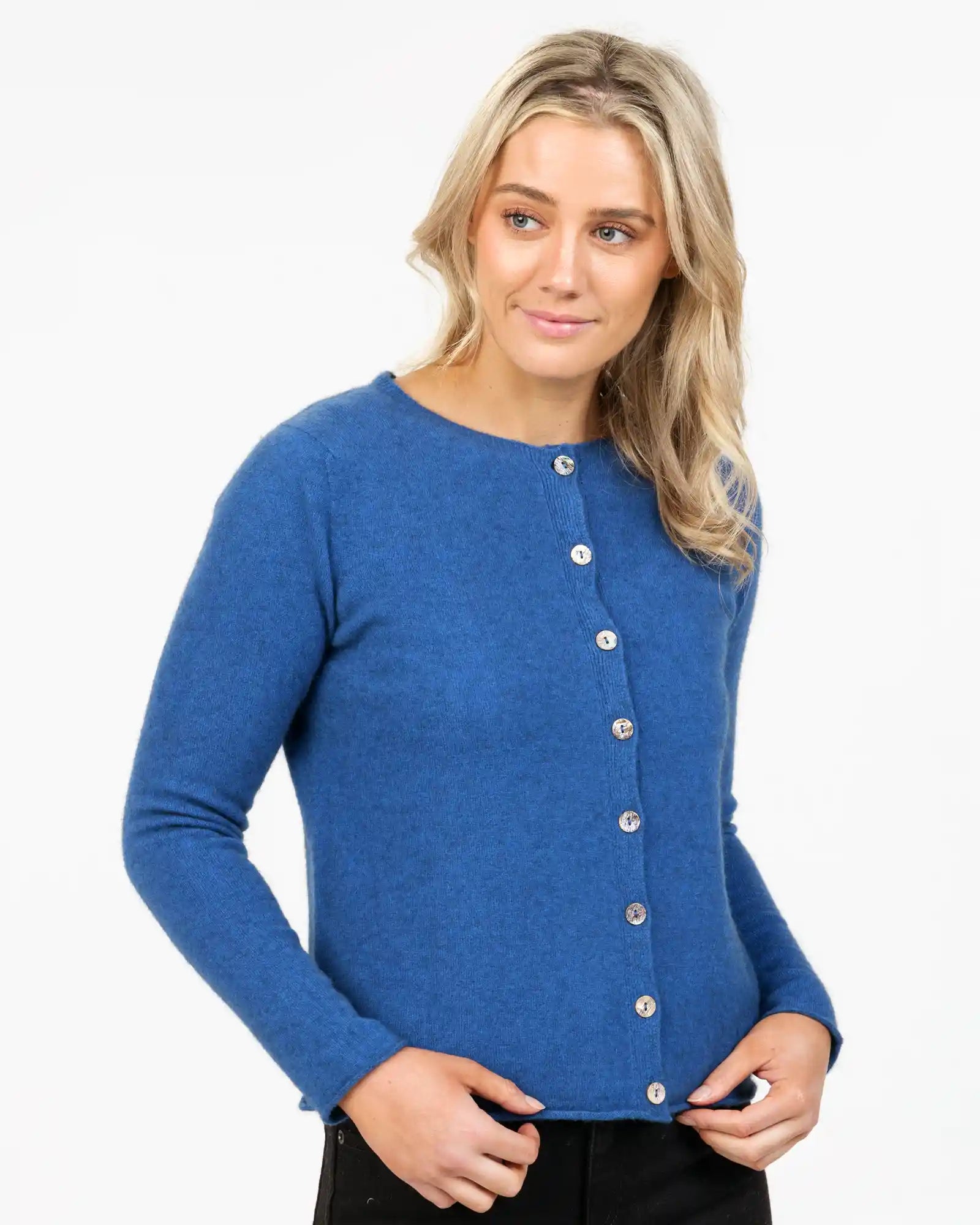 Cornflower Women's Paua Button Cardigan - NB872