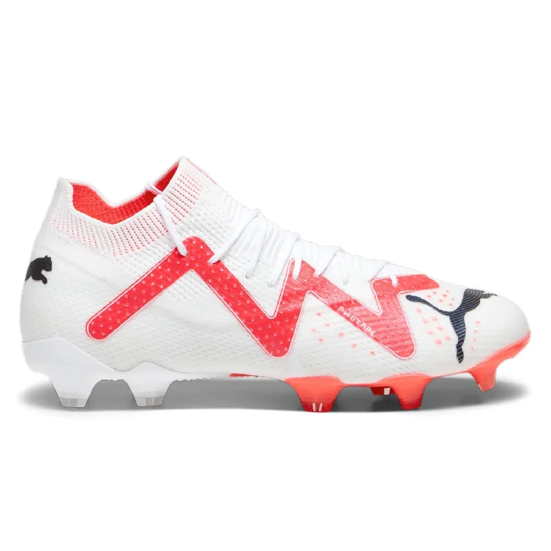 Puma Men's Future Ultimate FG/AG-White/Black/Fire Orchid