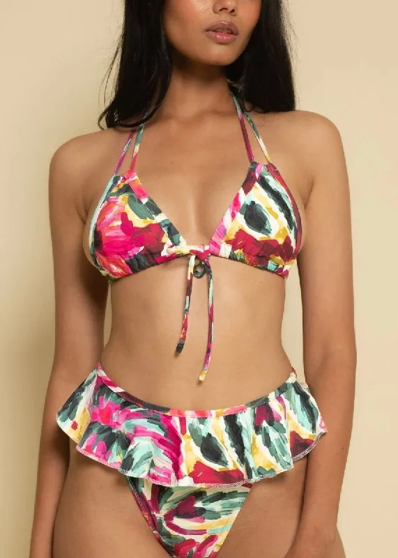 Euro Bow Bikini Top Isla Floral