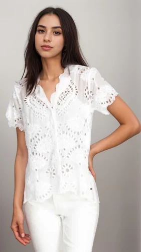 Johnny Was Marietta Cooper Eyelet Button-Up Top C11722 Boho Chic *