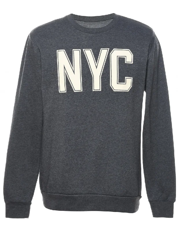 Grey NYC Printed Sweatshirt - M